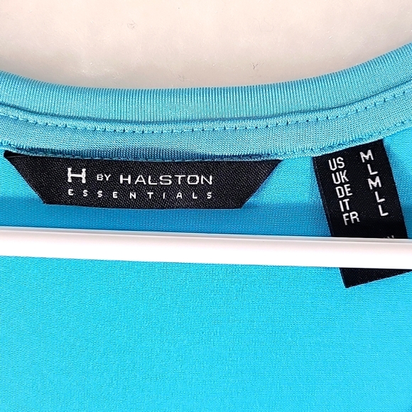 H by HALSTON Essentials Turquois   Crew Neck 3/4 Sleeve Tee Size M - Picture 2 of 8